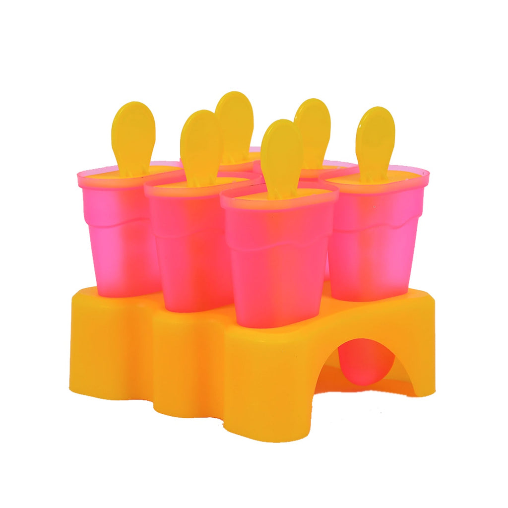 Delicious frozen kulfi pops freshly made using the plastic moulds.