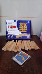 Packaging of the Wooden Pattern Puzzle set, showing contents and age recommendation.