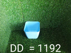 Stackable square plastic planters with matching bottom trays for easy care.