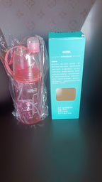 Top view of water bottle cap and built-in mist sprayer for easy use