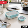 Ganesh Shine 750 stainless steel lunch box set with small side container