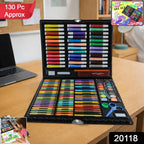 Open art and drawing color set showing pastels and colors for beginners