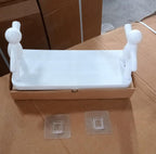 Wall-mounted organiser shelf in a brown box design, ready for modern home styling.