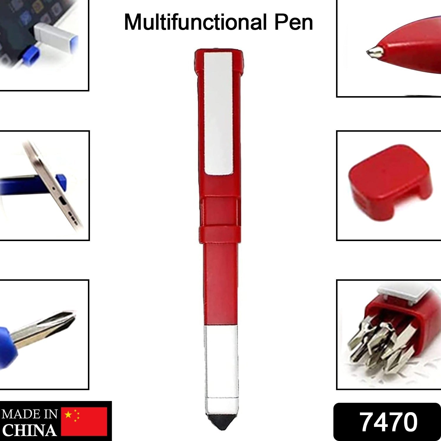 Portable tech tool pen showcasing its stylus and screwdriver features for on-the-go utility.
