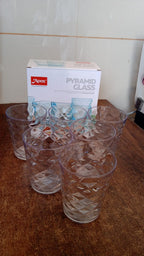 Apex pyramid glass tumbler with stylish design and unbreakable plastic