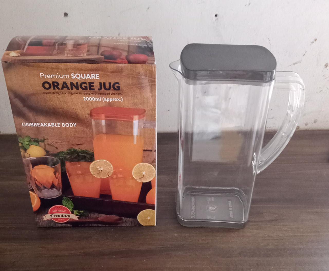 Versatile 2000ml plastic water jug designed for storing various cold beverages.