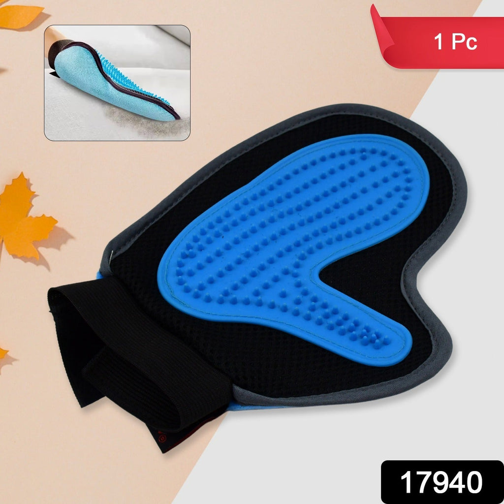 Humanized descending brush pet grooming glove for dogs and cats