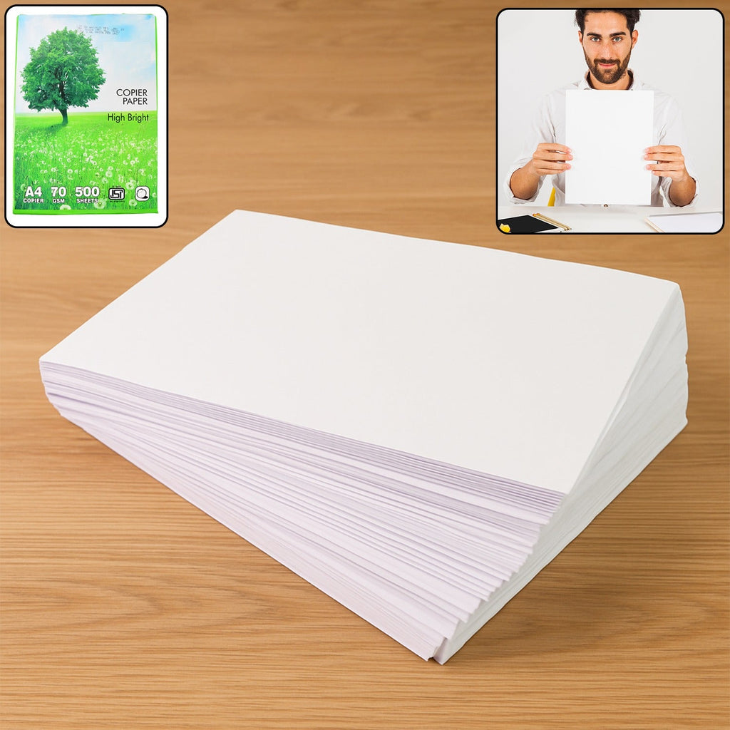 Pack of A4 High Bright Copier Paper 500 sheets for vibrant printing