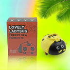 Detail of the adjustable shoulder strap on the fun bug design water bottle.