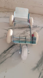 Compact design of the motorcycle flat tire booster for easy storage.
