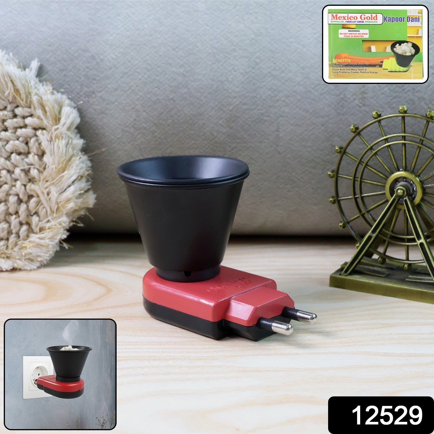 Electric Kapoor Dani Diffuser in use at home delivering soothing camphor fragrance