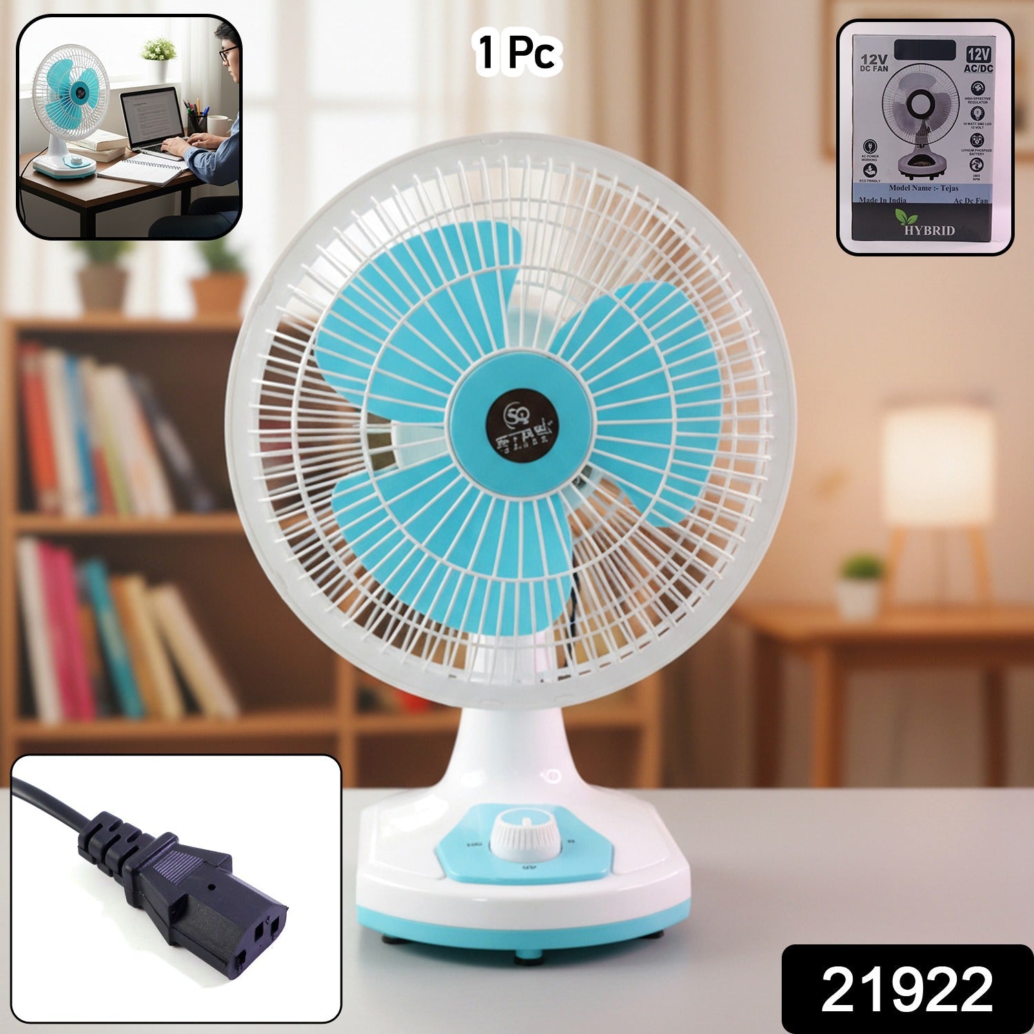 Desk fan ideal for home and office with high airflow