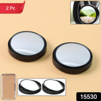 Convex blind spot mirror installed on a car's side mirror for wider view