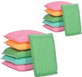 Pack of 12 scratch-proof scrubber pads for effective kitchen cleaning.