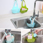 Drainage basket for kitchen and bathroom essentials, shown in use.