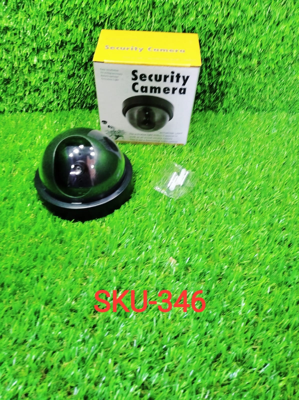 Dummy CCTV camera positioned to simulate active surveillance for home protection.