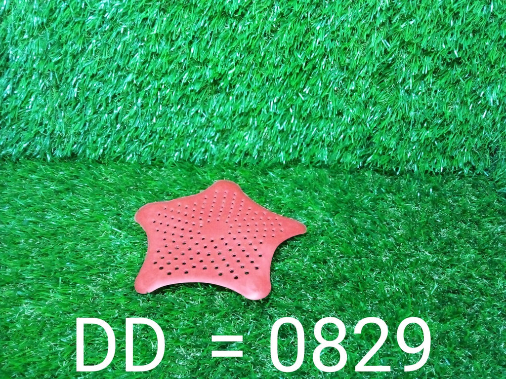 Star-shaped silicone sink filter, highly effective at trapping hair and debris.
