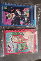 Close-up of the Magic Water Coloring Book's page showing a partially coloured illustration.
