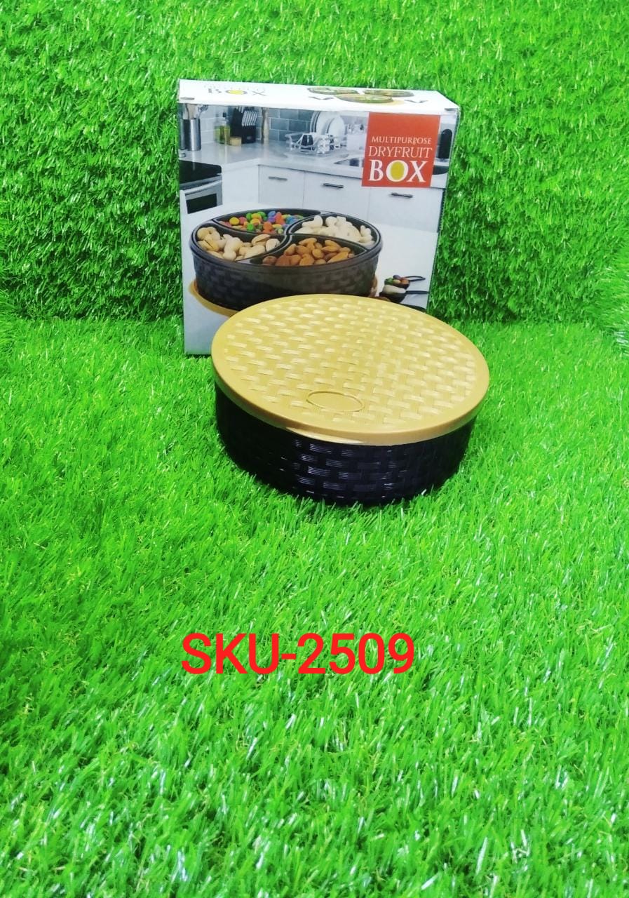 Lifestyle shot of the plastic masala box, perfect for Indian kitchen organization.
