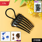 Volumizing hair bun comb clip creating elegant bun hairstyle