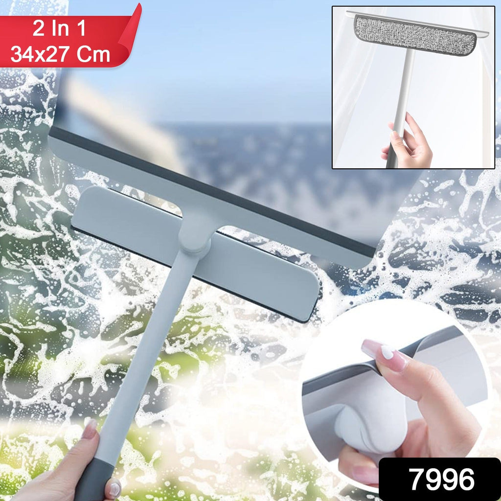 Cleaning tool for windows and glass surfaces with microfiber pad