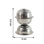 Compact size of the stainless steel incense holder for rituals.