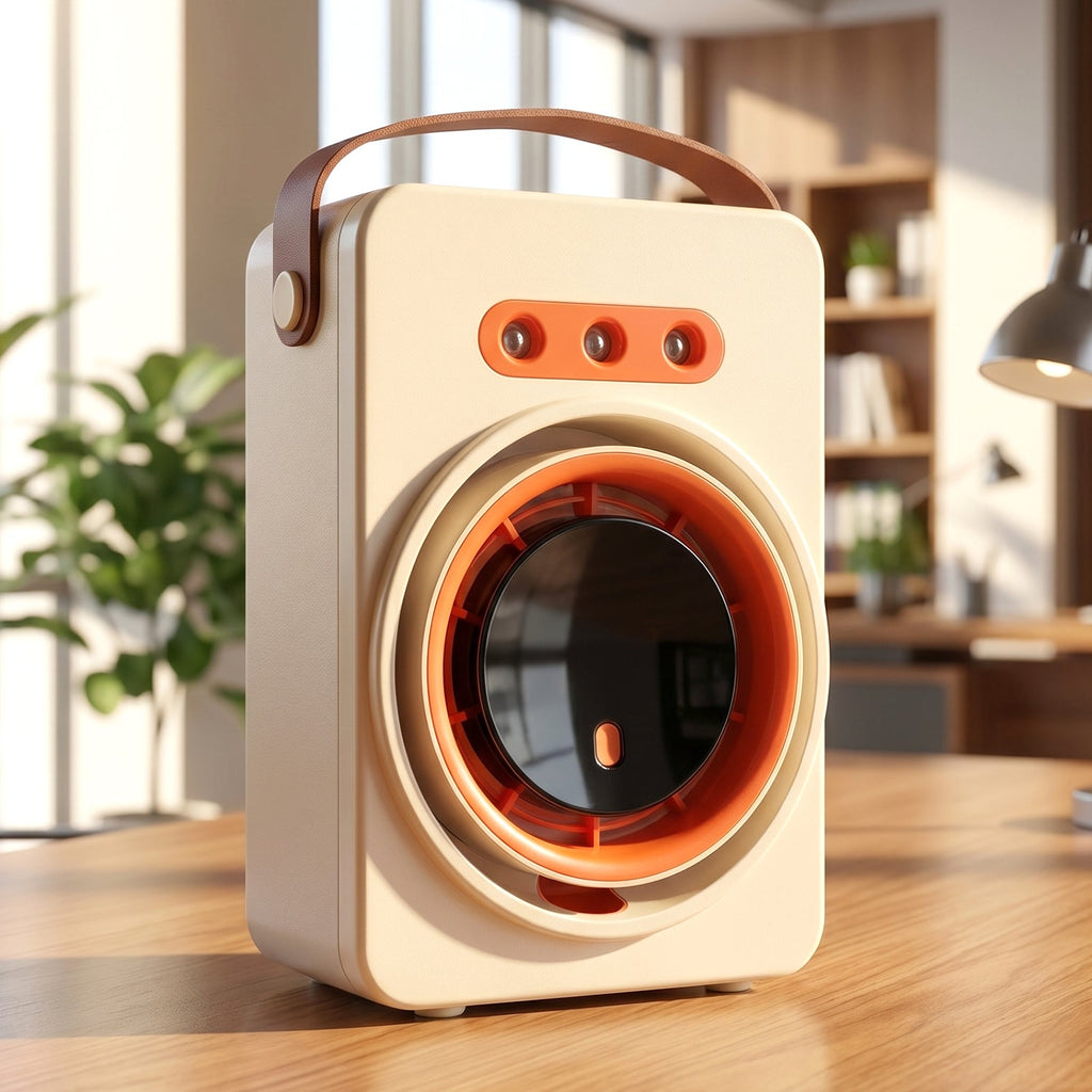 Mini desk fan for personal cooling and humidification