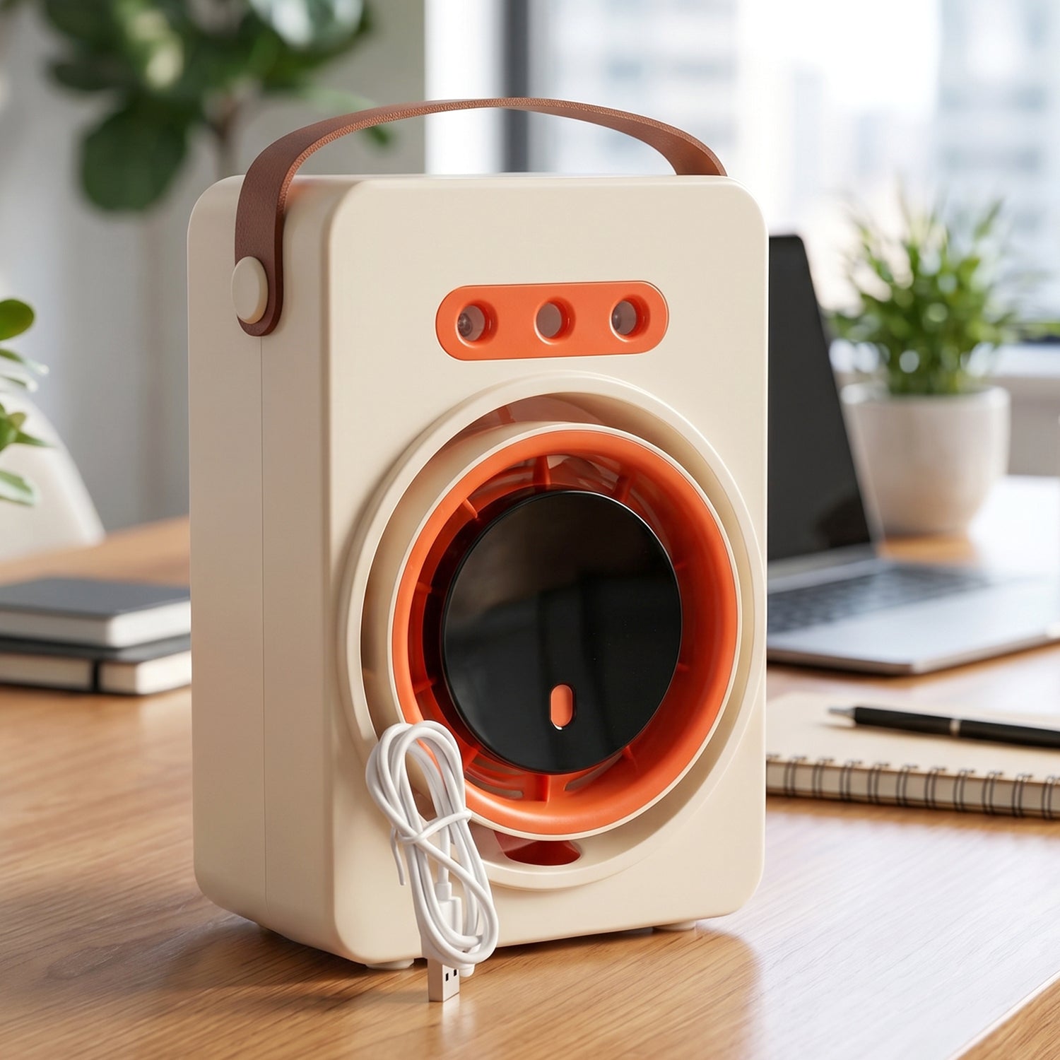 Small air cooling fan ideal for summer use at home or office
