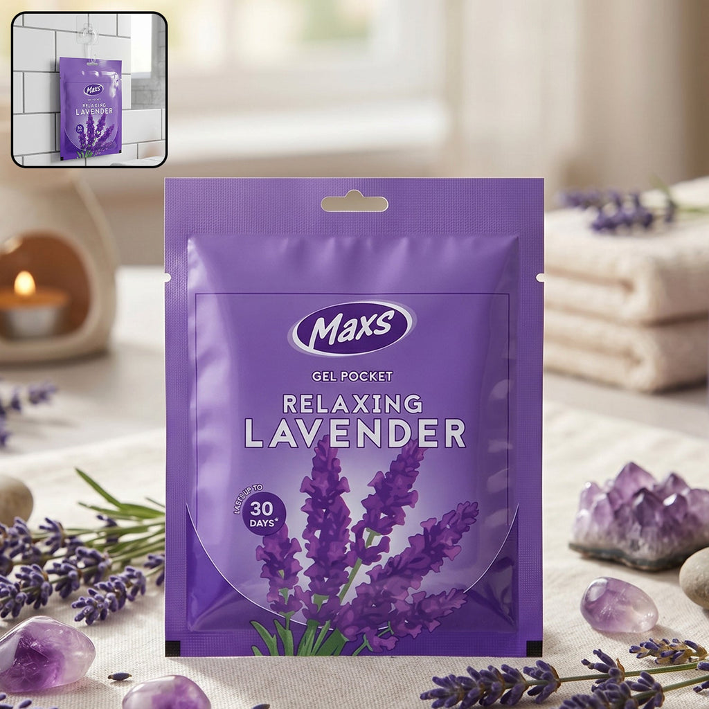 Maxs Lavender Gel Air Freshener for home and car.