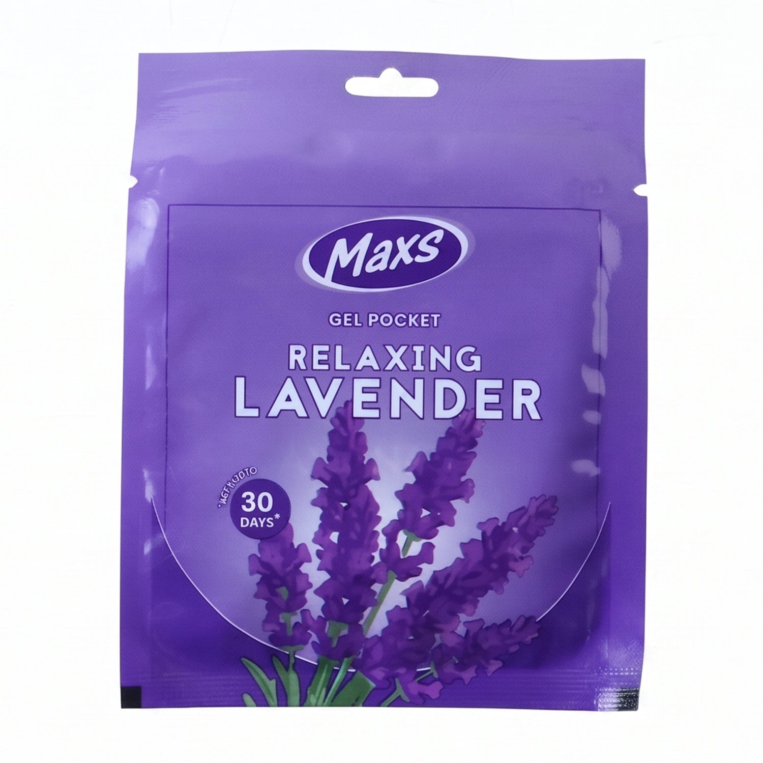 Maxs Lavender Gel Air Freshener provides continuous fresh aroma.
