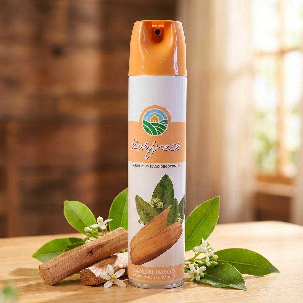 Woody sandalwood room spray in 220 ML bottle
