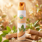 Sandalwood air freshener in compact spray bottle