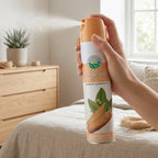 Spray bottle of sandalwood air freshener for indoor freshness