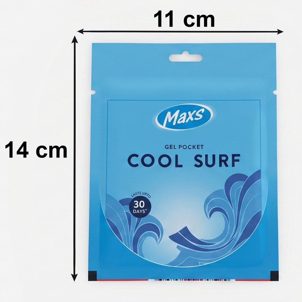 Side profile of Maxs gel air freshener