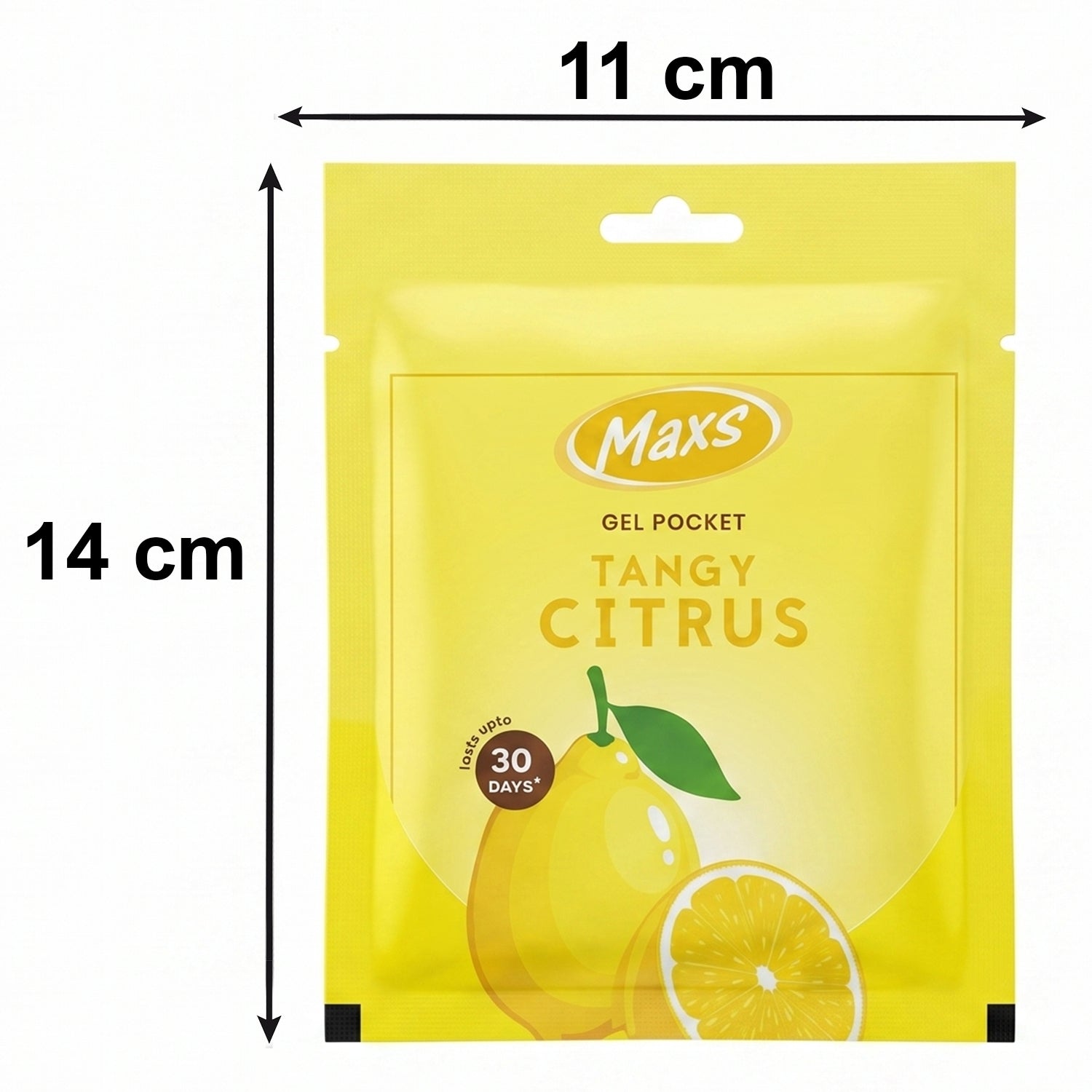 Gel air freshener showing texture with citrus scent