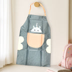 Cartoon animal character printed on durable kitchen apron