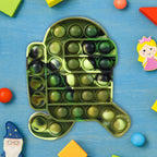 Fingers popping bubbles on silicone Pop It Fidget Toy for anxiety relief