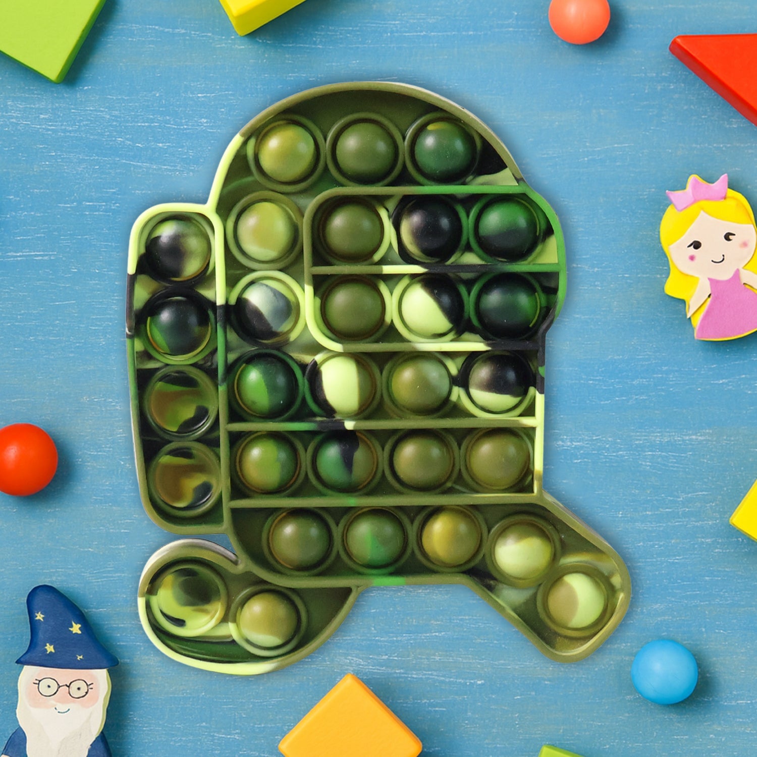 Fingers popping bubbles on silicone Pop It Fidget Toy for anxiety relief