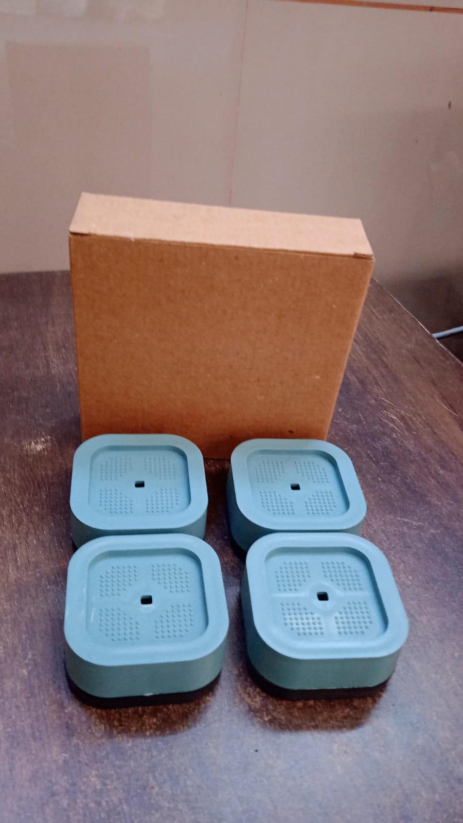 Plastic washing machine feet pad applied under appliance foot for vibration control