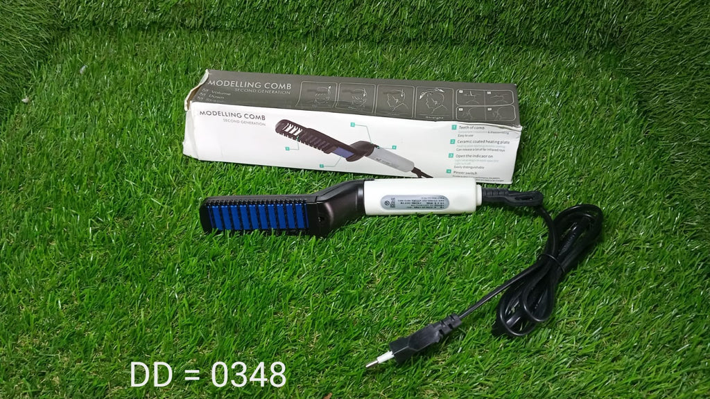 Lifestyle image of a man confidently styled using the Men's Hair & Beard Straightener.