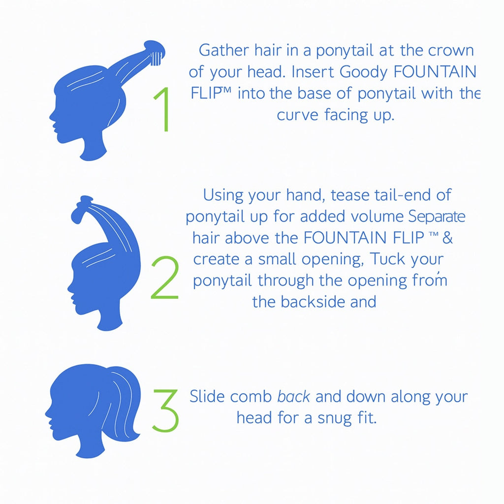 The innovative Ponytail Comb laying flat, showcasing its simple yet effective design.