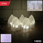 Decorative frosted plastic LED lanterns battery operated for safe ambient lighting