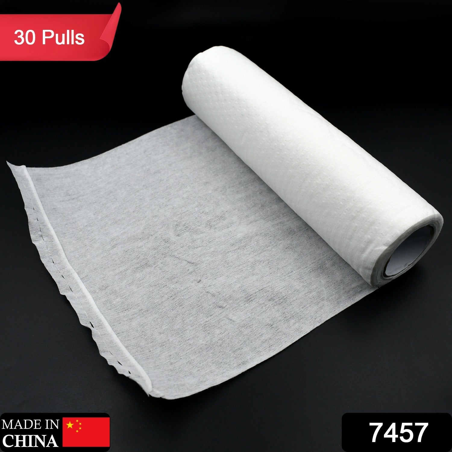 Close-up of a non-woven, oil-absorbing kitchen tissue sheet showing its texture.
