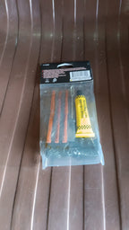 The complete tubeless tyre puncture repair kit shown in its retail packaging.