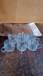 Transparent plastic tea cups suitable for home, office, and outdoor use