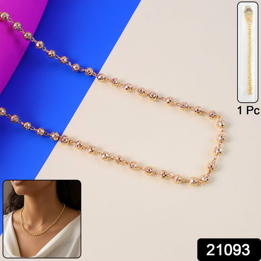 Classic gold statement beaded necklace for women in elegant design