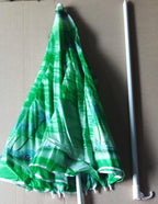 A person relaxing under the shade of a DrizzlePro garden umbrella on a sunny day.