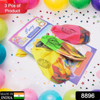 A vibrant assortment of latex balloons in various rainbow colors.