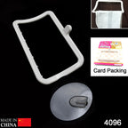 Close-up view of the strong, transparent adhesive backing of the wall-mounted towel holder.