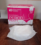 Packaging of the Women's Emergency Kit from Beautiful Basics.